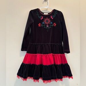 Bundle (2) Hanna Andersson Black/ Red Dress & lilt Checked Black/Red Dress